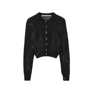 Alexander Wang Cropped Crewneck Cardigan Black - NWT